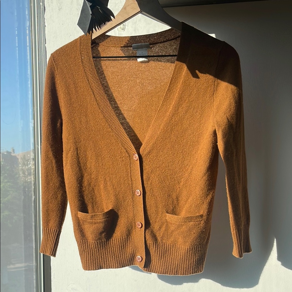 Jcrew Women's Brown Cashmere Cardigan Sweater